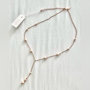 🚀SOLD🚀 Kate Spade “Pearl of Wisdom” Blush Gold Y Necklace